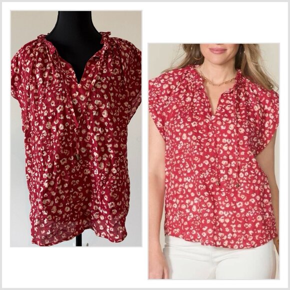 Good Hart by Matilda Jane Floral Blouse Top Women’s Medium Boho Peasant Romantic - Picture 2 of 13